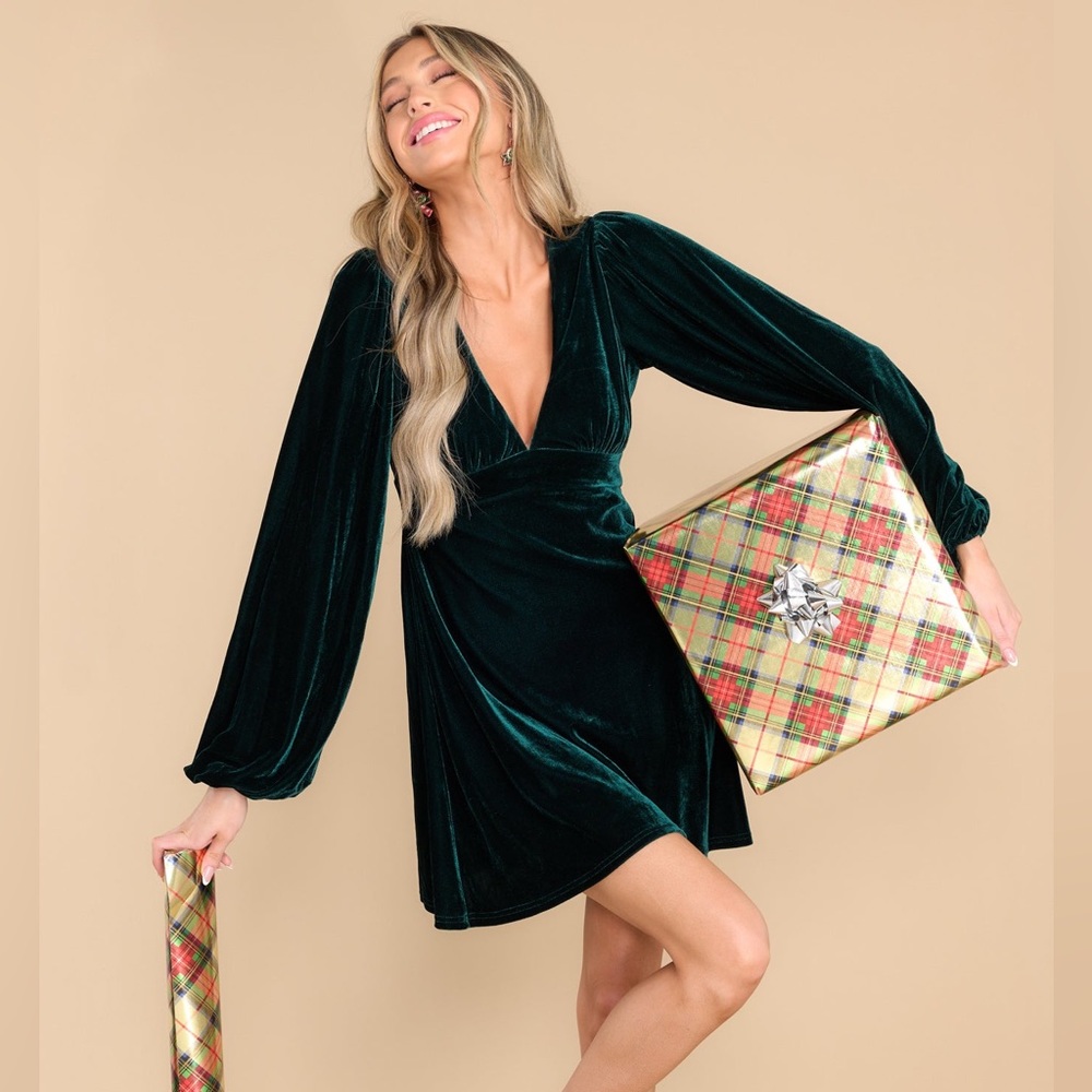 Velvet Green Dress